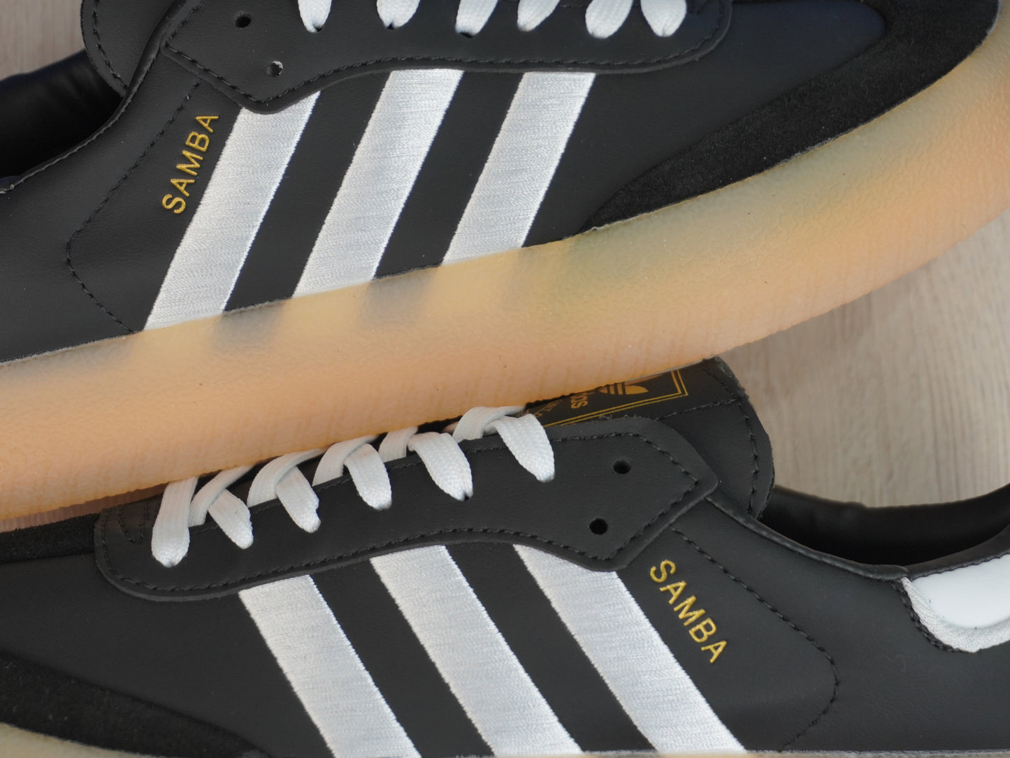 Adidas Sambae (Black and White/Suela Goma)