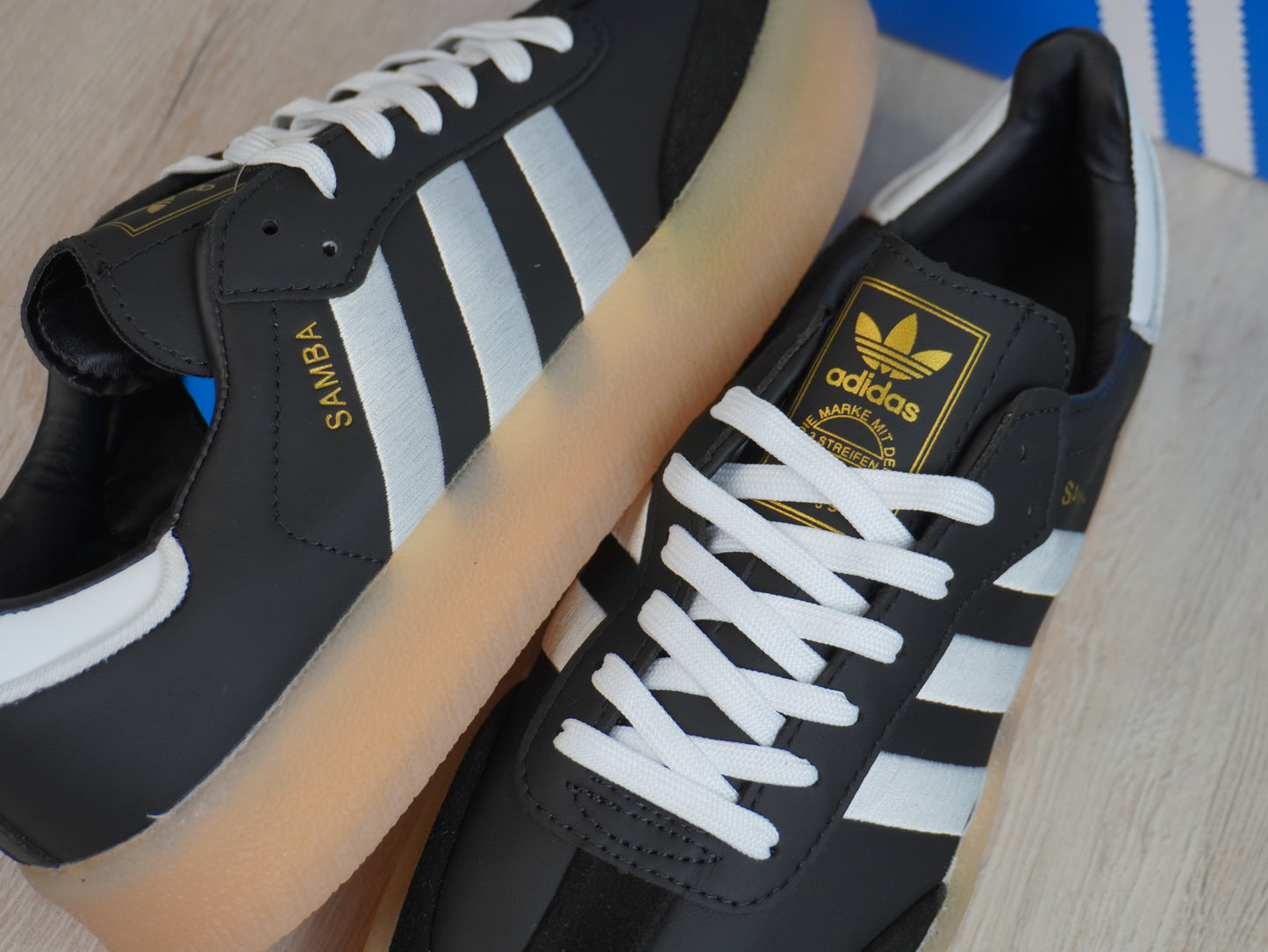 Adidas Sambae (Black and White/Suela Goma)